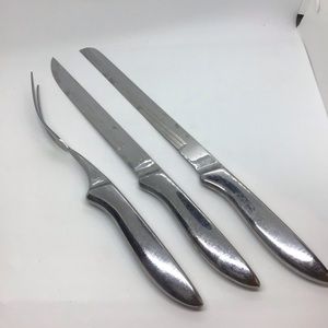 Vintage Stainless Steel Carving Knife & Fork Set from Japan. Lightweight.